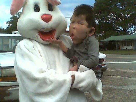 Katie Renfroe with Easter Bunny